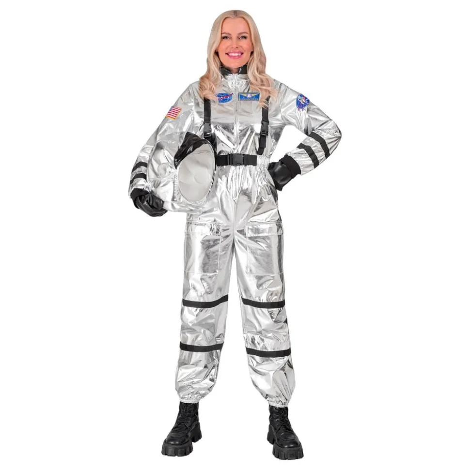 Astronaut Silver Metallic Dame Kostyme