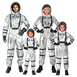 Astronaut Silver Metallic Dame Kostyme