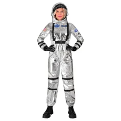Astronaut Silver Metallic Dame Kostyme