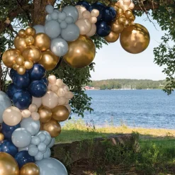 Ballongbue Blå/Gull/Beige