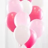 Ballongbukett rosa/hvit