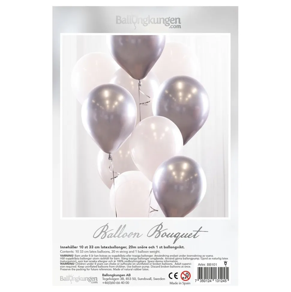 Ballongbukett Sølv/Krom