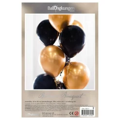 Ballongbukett Svart/Gull