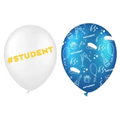 Ballonger Hvit/Blå Student