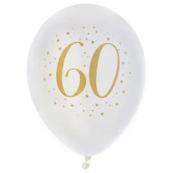 Ballonger 60 Hvit/Gull