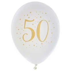 Ballonger 50 Hvit/Gull