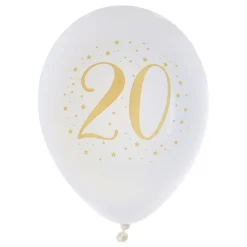 Ballonger 20 Hvit/Gull