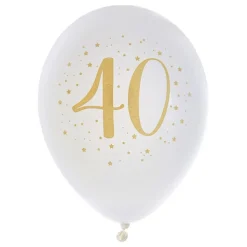 Ballonger 40 Hvit/Gull