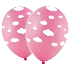 Ballonger Rosa med Hvite Skyer