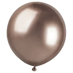 Ballonger Shiny Roségull Runde Store