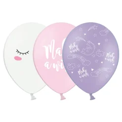 Ballonger Unicorn Hvit/Rosa/Lilla
