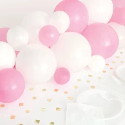 Ballonggirlander Bord Rosa/Hvit