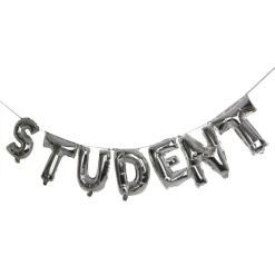 Ballonggirlander Student Sølv Metallic