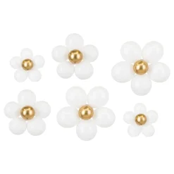Ballongsett Hvite Blomster