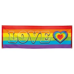 Banner Love Regnbuefarget