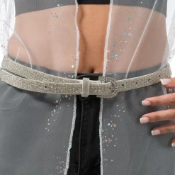 Belte med Strass Hvit