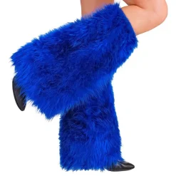 Blå Fluffy Benvarmere