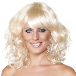 Blond Parykk med Krøller