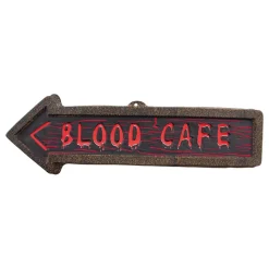 Blood Café Veggskilt