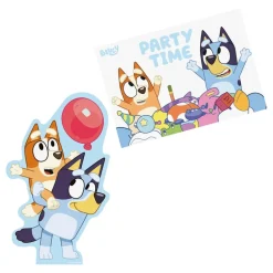 Bluey Innbydelseskort med Konvolutt