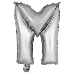 Bokstavballong Mini Sølv Metallic