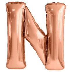 Bokstavballong Roségull Metallic