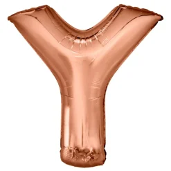 Bokstavballong Roségull Metallic