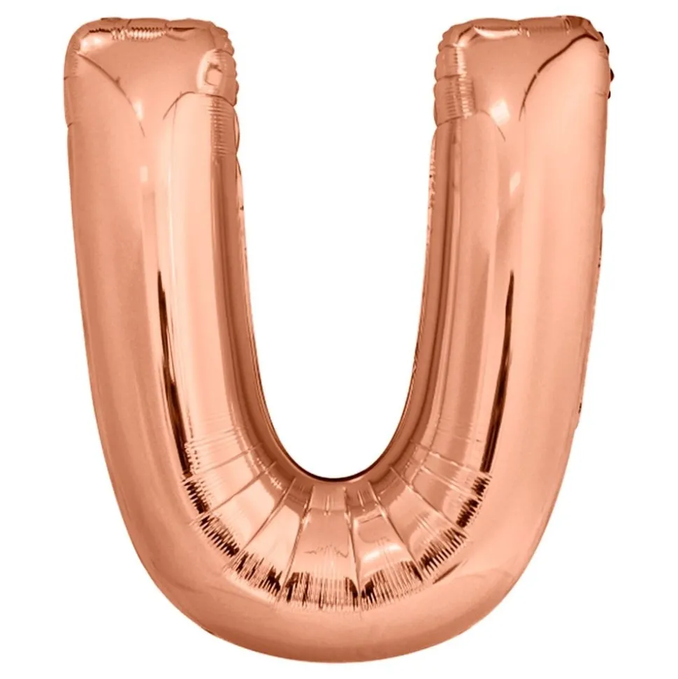 Bokstavballong Roségull Metallic