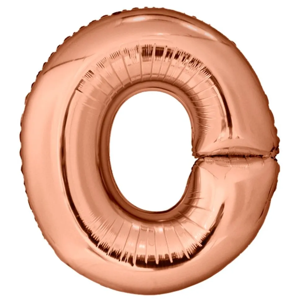 Bokstavballong Roségull Metallic