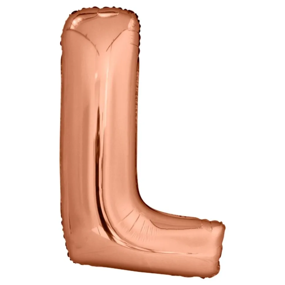 Bokstavballong Roségull Metallic