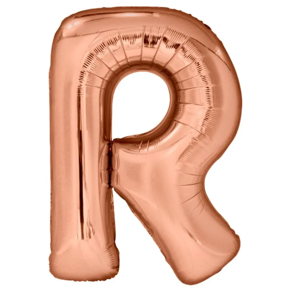 Bokstavballong Roségull Metallic