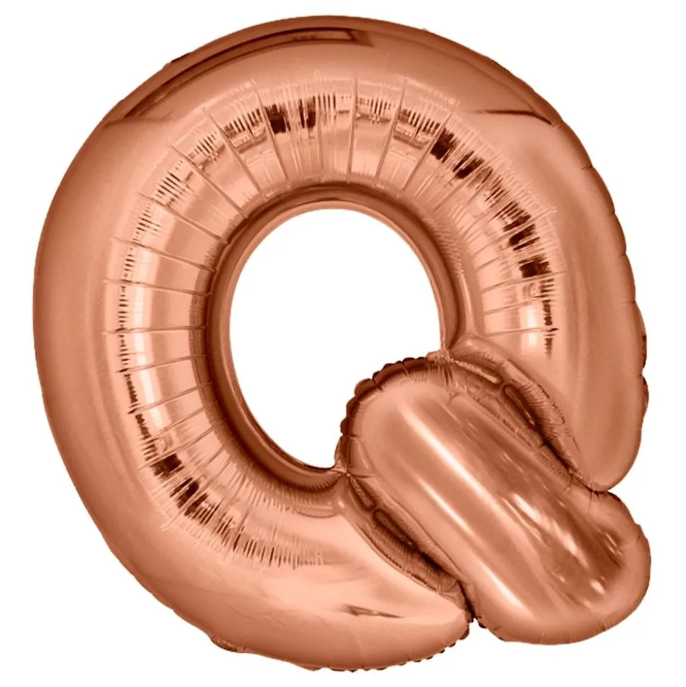 Bokstavballong Roségull Metallic