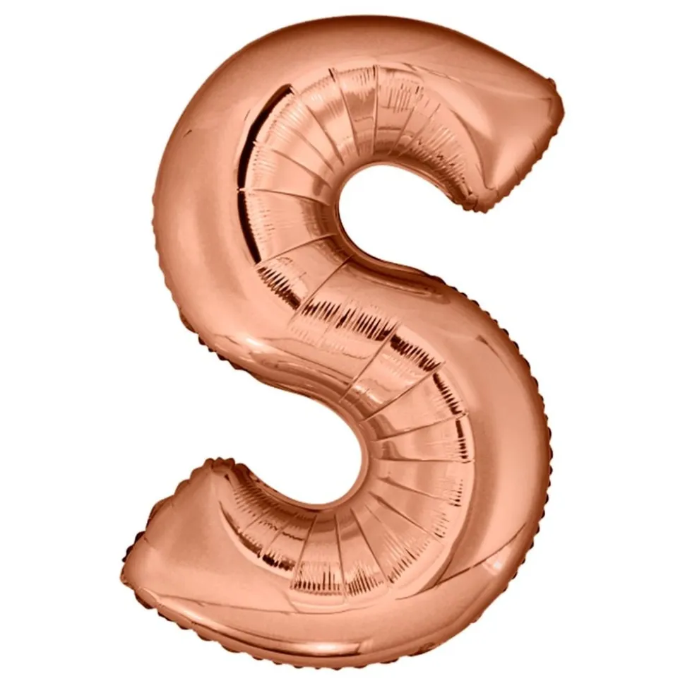 Bokstavballong Roségull Metallic