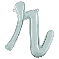 Bokstavballong Script Silver