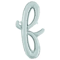 Bokstavballong Script Silver