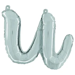 Bokstavballong Script Silver