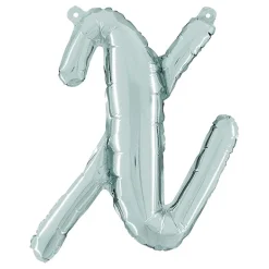 Bokstavballong Script Silver