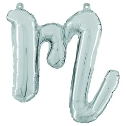 Bokstavballong Script Silver