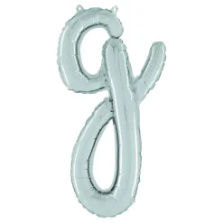 Bokstavballong Script Silver