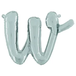 Bokstavballong Script Silver