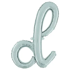 Bokstavballong Script Silver