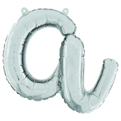 Bokstavballong Script Silver