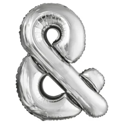 Bokstavballong Sølv Metallic