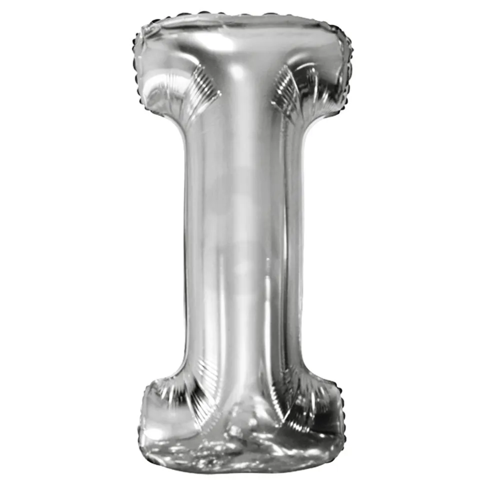 Bokstavballong Sølv Metallic