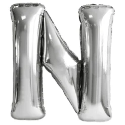 Bokstavballong Sølv Metallic