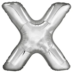 Bokstavballong Sølv Metallic