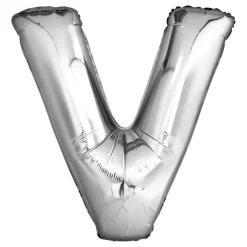 Bokstavballong Sølv Metallic