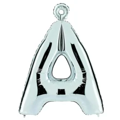 Bokstavballong Sølv Metallic