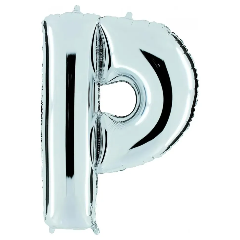 Bokstavballong Sølv Metallic