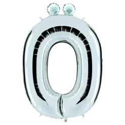 Bokstavballong Sølv Metallic